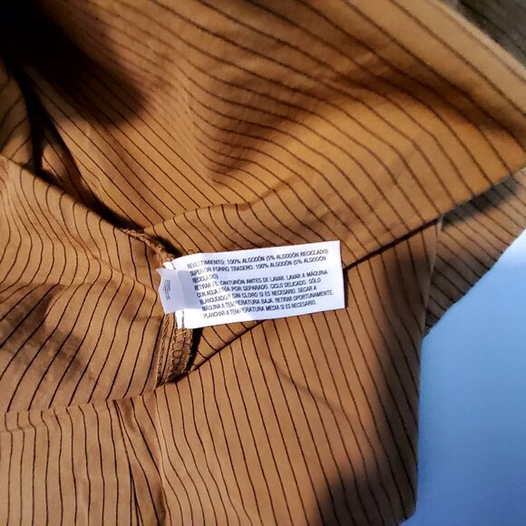 Button-Down Long Sleeve Brown Dress Shirt With Pockets S L By Future Collective - Picture 7 of 9